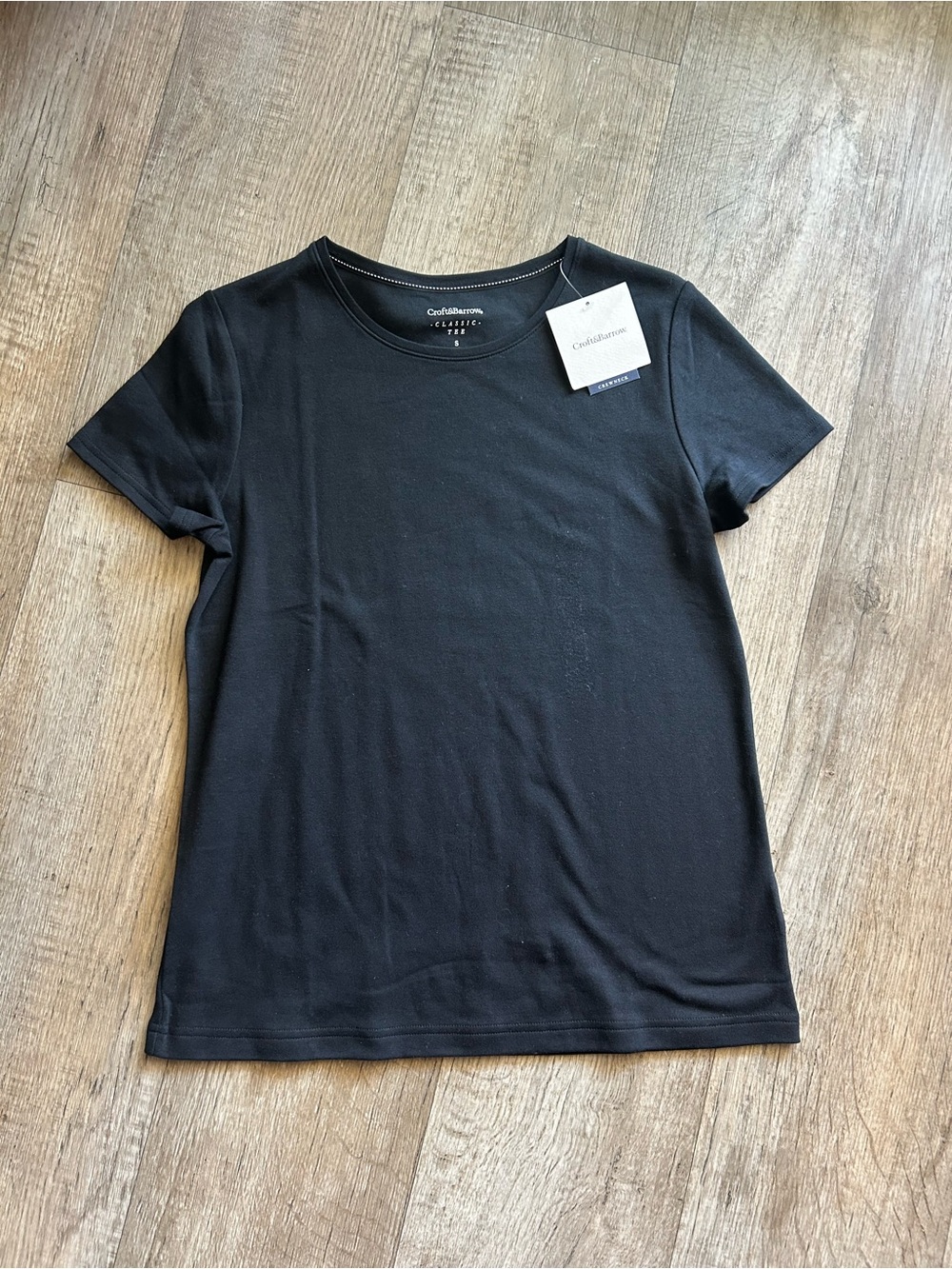 croft & barrow NWT Navy and Black Short Sleeve Crew Neck Tee Set - Picture 2 of 7